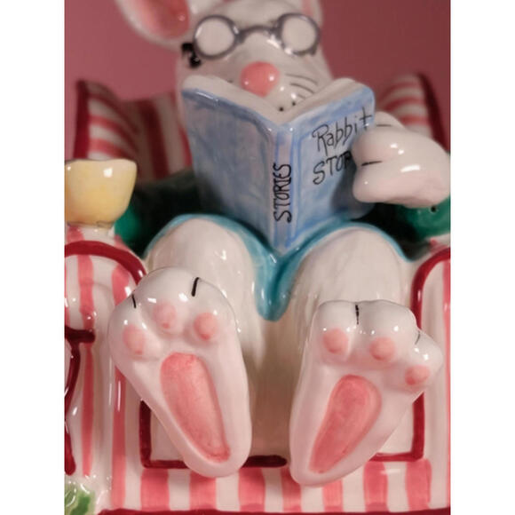 EASTER BUNNY CHAIR FIGURINE